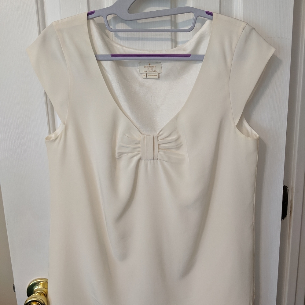 Kate Spade silk cream colored blouse